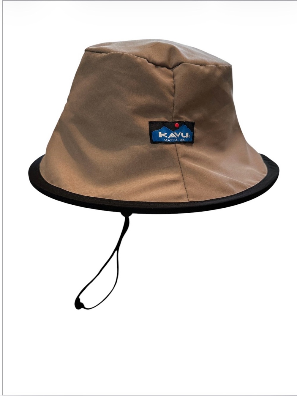 KAVU Reversible Bucket Hat Tan Black Made in USA Outdoor Hiking Fishing Outdoors